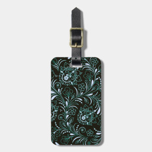 Étiquette À Bagage Belle Vintage Perse Retro Motif Floral