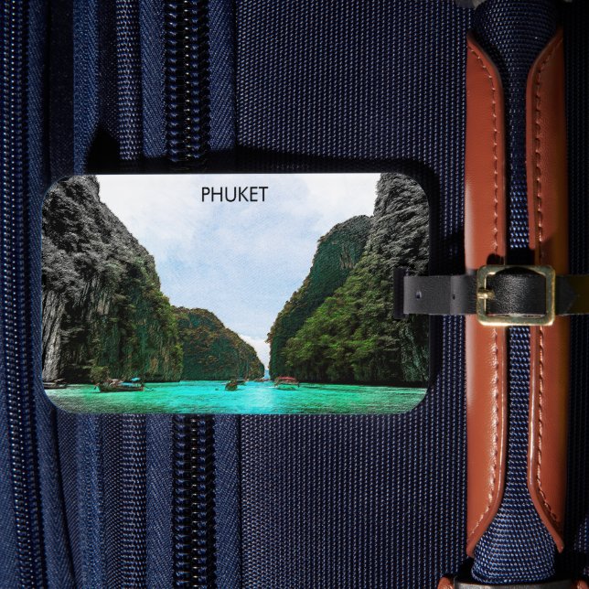 Étiquette À Bagage Belle vue aérienne de Phuket Thaïlande (Insitu Rectoal 4)
