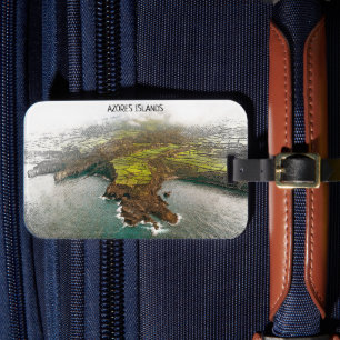 Étiquette À Bagage Belle vue sur les côtes des Açores