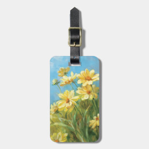 Étiquette À Bagage Belles marguerites jaunes