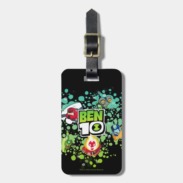 Étiquette À Bagage Ben 10 Aliens Formulaires Graphique de bulle (Devant Vertical)