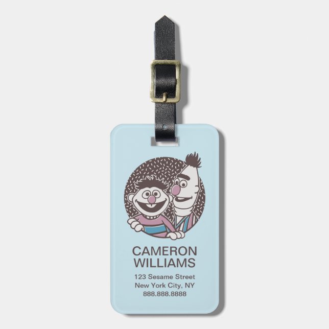 Étiquette À Bagage Bert & Ernie | Bros (Devant Vertical)