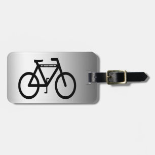 Étiquette À Bagage Bicycle métallique argenté