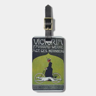 Étiquette À Bagage Bicycle vintage Lady & Dog Bagages Tags