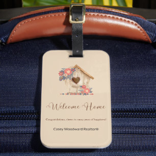 Étiquette À Bagage Bienvenue Accueil Realtor Félicitations