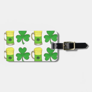 Étiquette À Bagage Bière verte Shamrock irlandaise St. Patrick's Day 