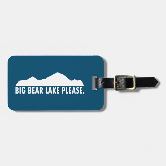 Étiquette À Bagage Big Bear Lake Californie (Devant horizontal)