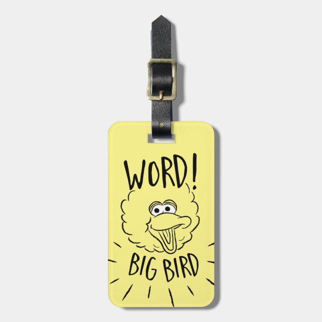 Étiquette À Bagage Big Bird Skate Logo - Word! Big Bird (Devant Vertical)