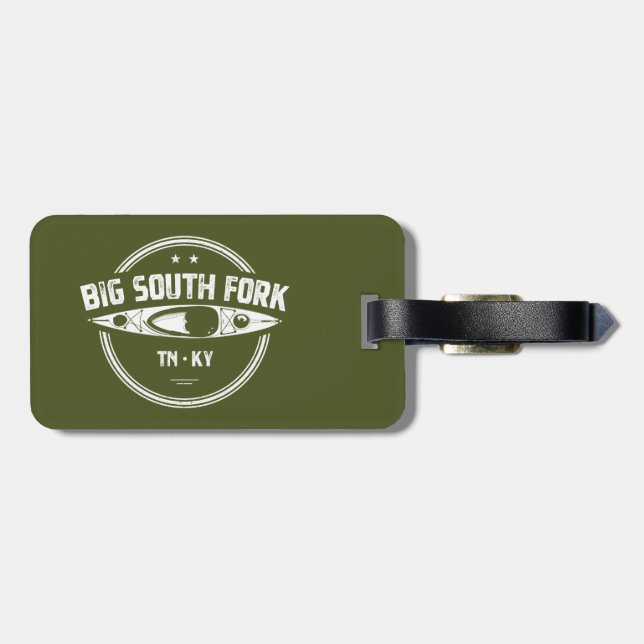 Étiquette À Bagage Big South Fork National River Kayak (Dos horizontal)