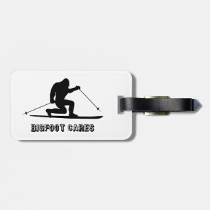 Étiquette À Bagage Bigfoot s'intéresse au ski telemark