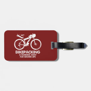 Étiquette À Bagage Bikepacking Est En Cours D'Exécution Pour Les Ups 