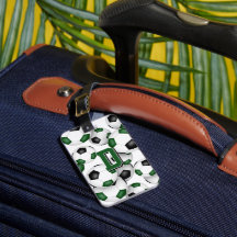billes de soccer noir monogramme vert