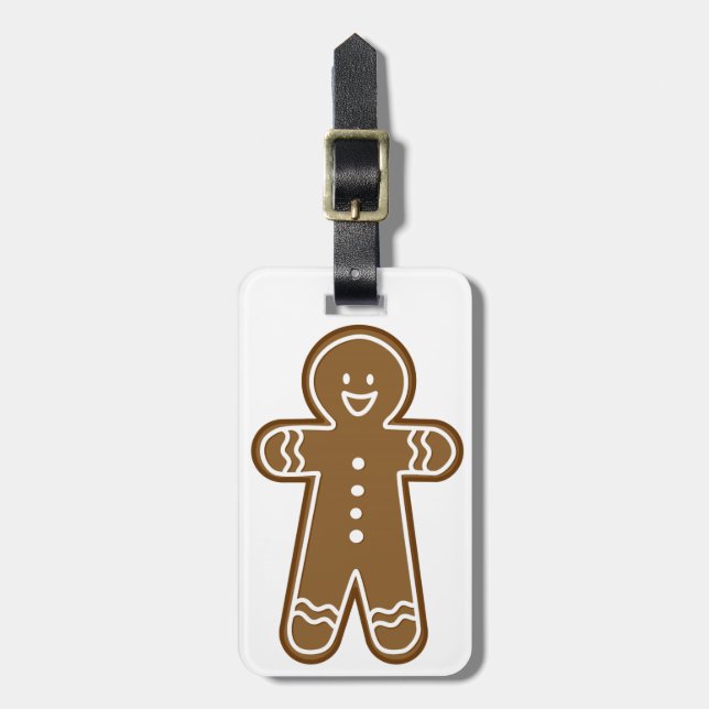 Étiquette À Bagage Biscuit de bonhomme en pain d'épice (Devant Vertical)