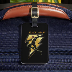 Étiquette À Bagage Black Adam Lightning Bolt Illustration du caractèr