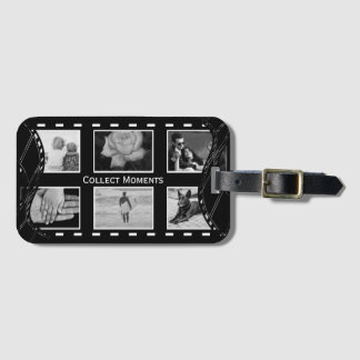 Étiquette À Bagage Black and White Film Reel