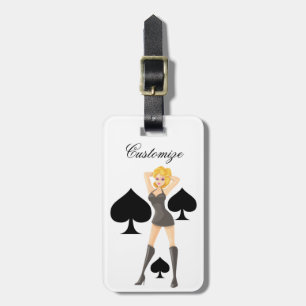Étiquette À Bagage Black Spades Blonde Queen Thunder_Cove