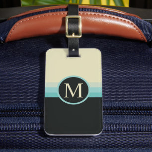 Étiquette À Bagage Bleu beige bleu bleu couleur