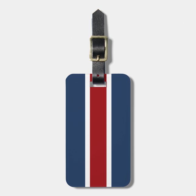 Étiquette À Bagage Bleu blanc rouge de emballage britannique de (Devant Vertical)