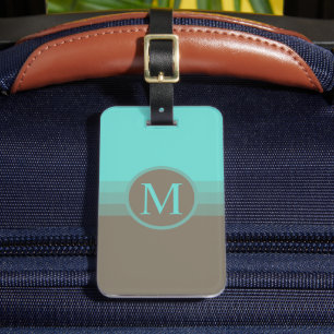 Étiquette À Bagage Bleu clair clair bleu foncé pourpre Bloc de couleu