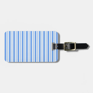 Étiquette À Bagage Bleu clair classique Bleu blanc nu Motif en bande 