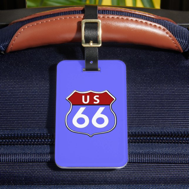 Étiquette À Bagage Bleu légendaire Route 66 (Insitu Rectoal 2)