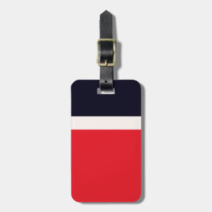 Étiquette À Bagage Bleu Marine Avec Rouge