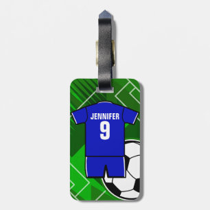 Étiquette À Bagage Bleu personnalisé de Jersey de football avec le