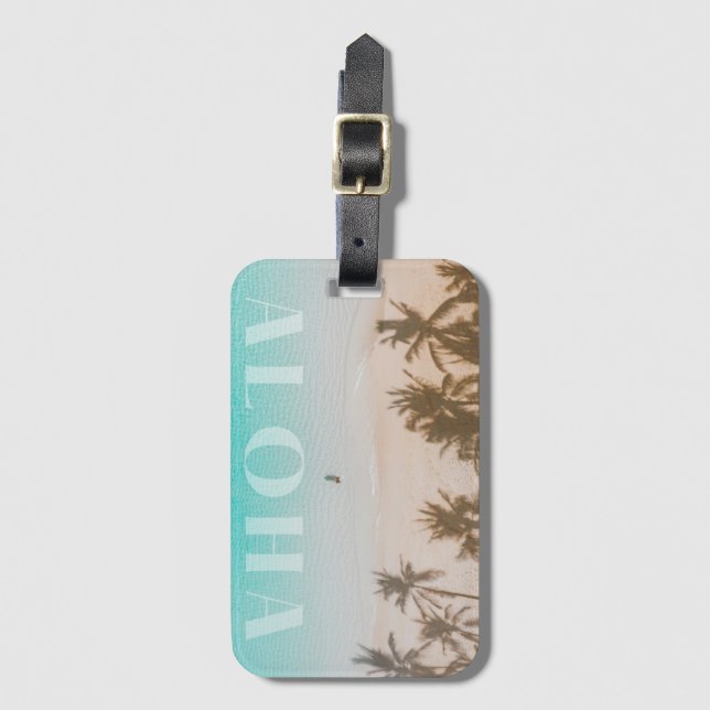 Étiquette À Bagage Bliss tropicaux : Aloha Hawaiian Paradise (Devant Vertical)