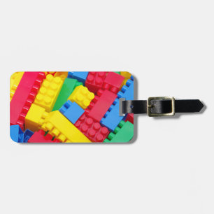 Étiquette À Bagage Blocs constitutifs colorés