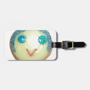 Étiquette À Bagage Blue Hair Emoji Art Imprimer/Graphique