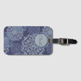 Étiquette À Bagage Boho Denim Moody Blues Mandalas