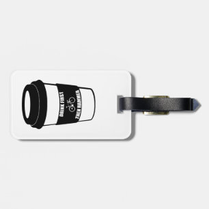 Étiquette À Bagage Boire d'abord puis marteau