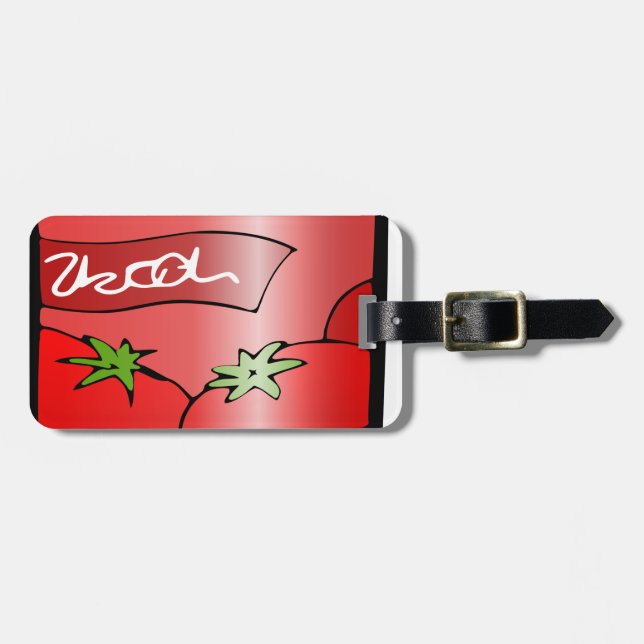 Étiquette À Bagage boisson peut boire jus tomate (Devant horizontal)