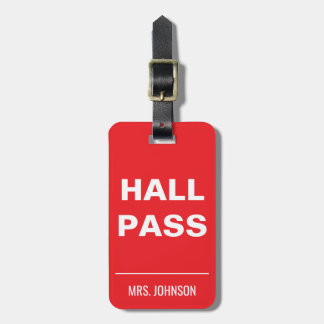Étiquette À Bagage Bold Teacher Hall Pass – Classroom Management Tag 