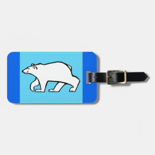 Étiquette À Bagage Bon Voyage - OURS polaires Cool - Bleu arctique