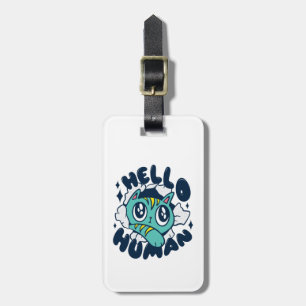 Étiquette À Bagage Bonjour homme Cute Cat