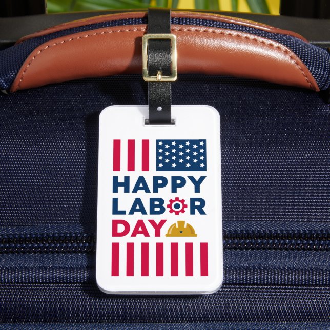 Étiquette À Bagage Bonne Fête du Travail, États-Unis (Insitu Rectoal 2)