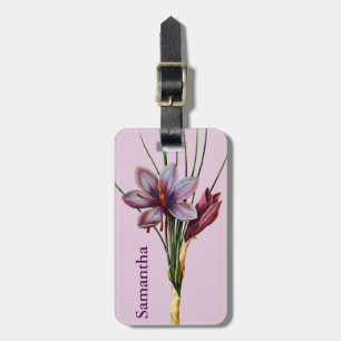 Étiquette À Bagage Botanique : Safran