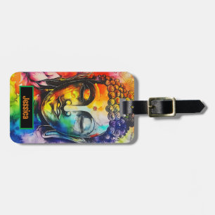 Étiquette À Bagage Bouddha couleur aquarelle