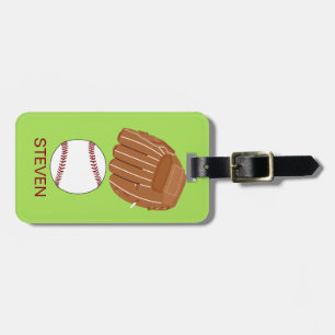 Étiquette À Bagage Boule de baseball et gant Sport personnalisé