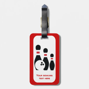 Étiquette À Bagage Boule de bowling et broches personnalisées