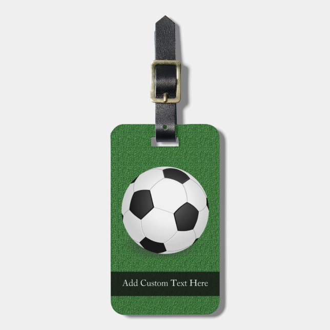 Étiquette À Bagage Boule de soccer personnalisée (Devant Vertical)