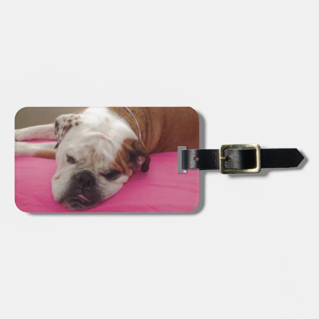 Étiquette À Bagage Bouledogue anglais (Devant horizontal)