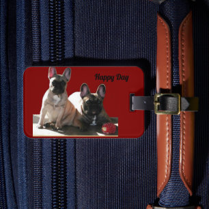 Étiquette À Bagage Bouledogue français anniversaire French Bulldog