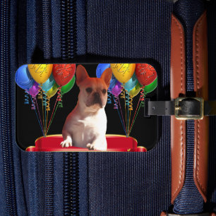 Étiquette À Bagage Bouledogue français ballon French Bulldog