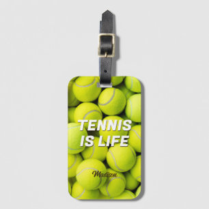 Étiquette À Bagage Boules de tennis de nom et de texte personnalisées