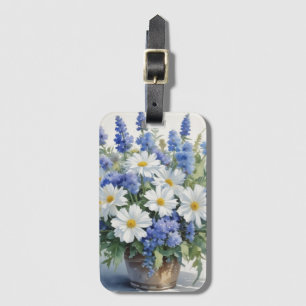 Étiquette À Bagage Bouquet de fleurs Elégante aquarelle