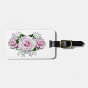 Étiquette À Bagage Bouquet rose