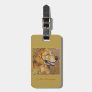 Étiquette À Bagage Bourse de golden retriever, étiquette de bagage ou