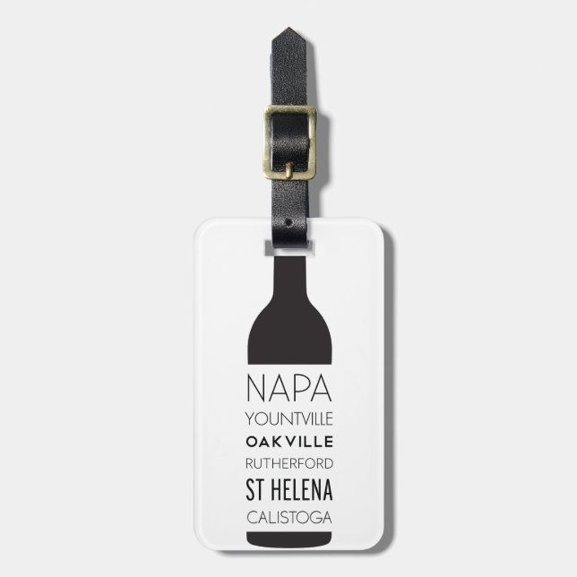 Étiquette À Bagage Bouteille de vin de villes de Napa Valley (Devant Vertical)